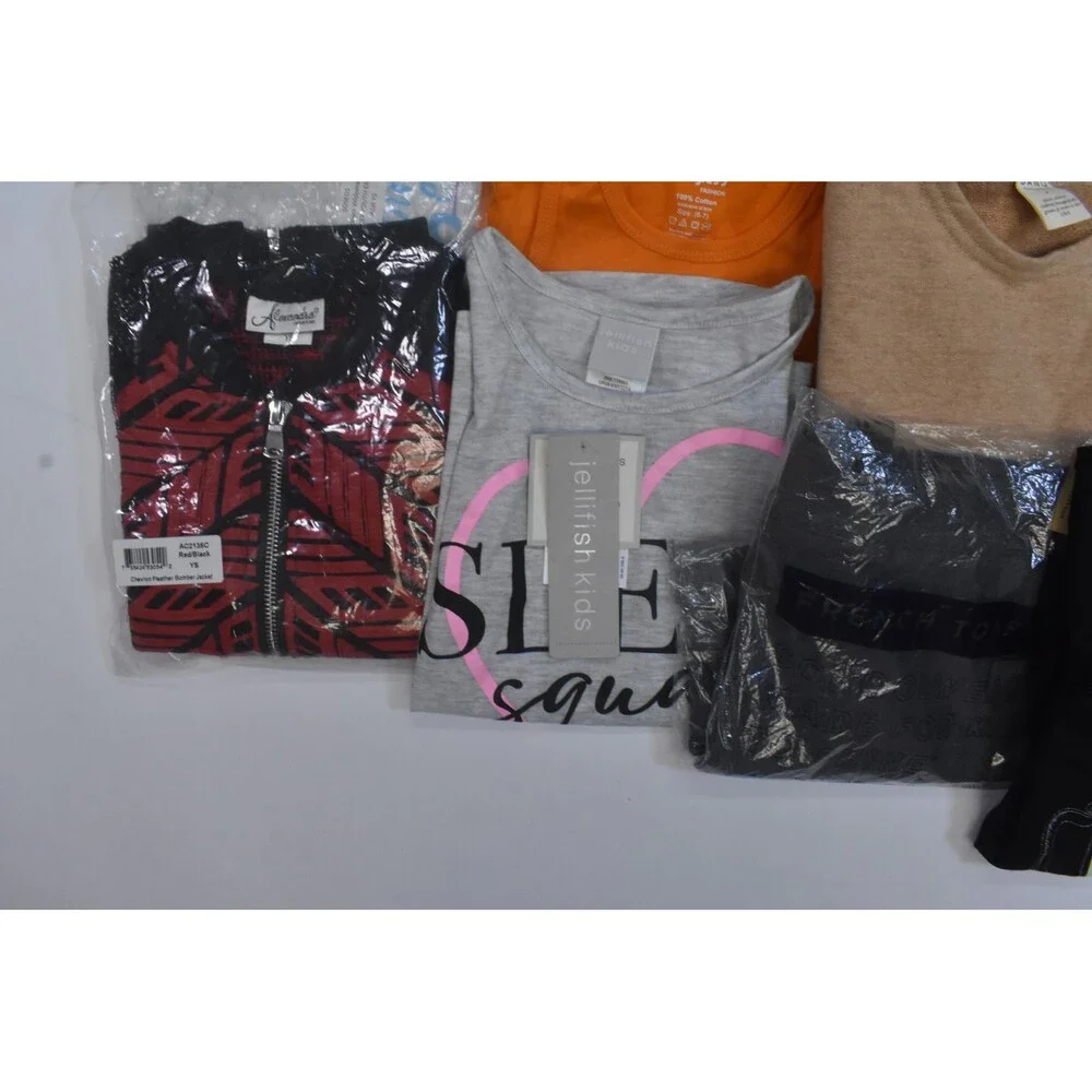 Wholesale Bulk Lot Of 13 Girls Size Small 6/7 Mixed Season Tops Bottoms Dresses